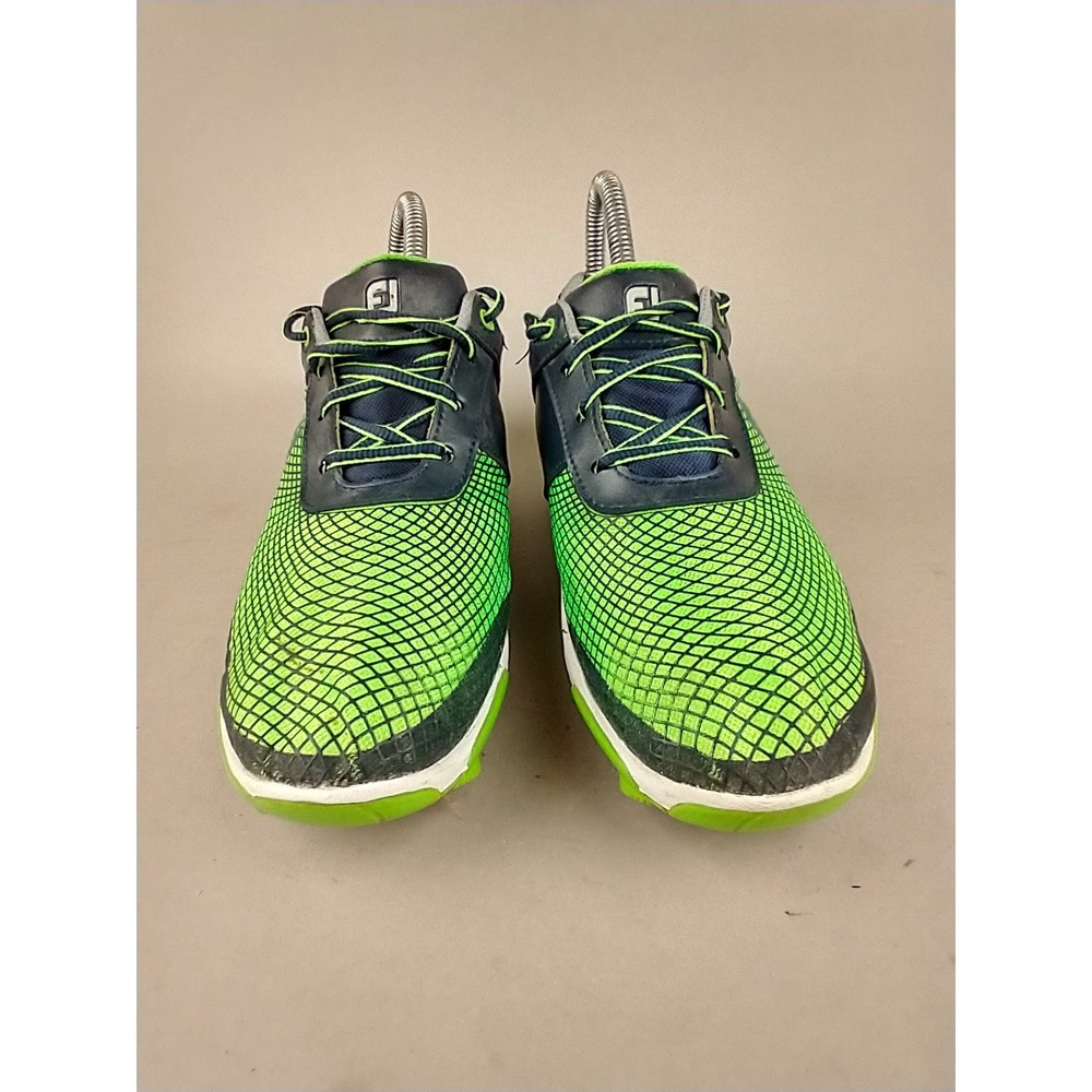 FootJoy Freestyle Golf Shoes Mens 5 Navy‎ Blue Electric Green Cleated 45098 - Picture 2 of 14